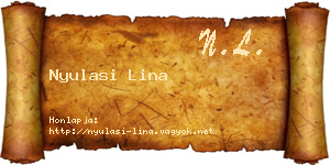 Nyulasi Lina névjegykártya